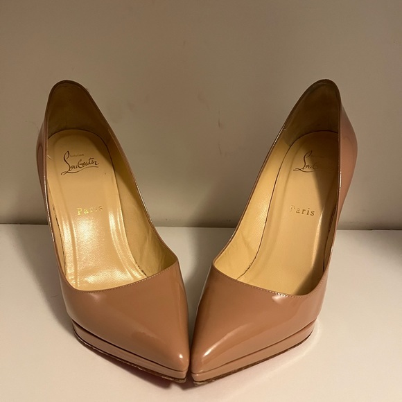 Womens Christian Louboutin - Pigalle Plato - 120mm - Nude - Picture 3 of 6